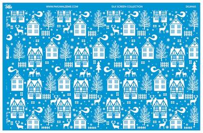 Mesh Stencil Crystal Collection; Christmas Village (34*22 cm)