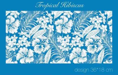 Mesh Stencil Crystal Collection; Tropical Hibiscus