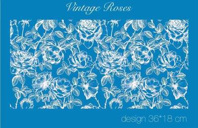 Mesh Stencil Crystal Collection; Vintage Roses