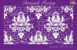 Paku Malzeme - Mesh Stencil; Damask Poetry