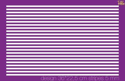 Mesh Stencil; Horizontal Stripes 5 mm