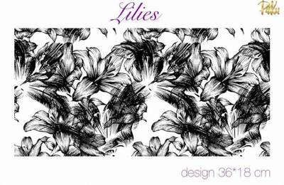 Mesh Stencil; Lilies