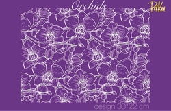 Paku Malzeme - Mesh Stencil; Orchids