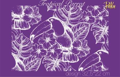 Mesh Stencil; Tropical Parrot