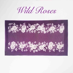 Paku Malzeme - Mesh Stencil; Wild Roses