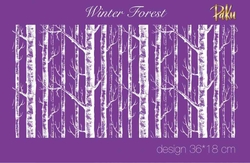 Paku Malzeme - Mesh Stencil; Winter Forest