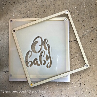 Paku Malzeme - PAKU Stencil Kasnak plastik; 15x15 cm