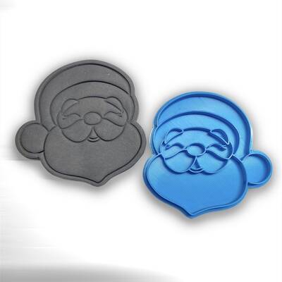 3D-plastic embosser Cute Noelbaba; 8,7*8,5 cm