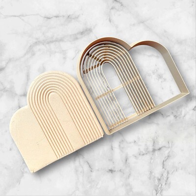 Paku Malzeme - Plastik kesici ve embosser baskı seti BOHO ARCH; 80x80 mm