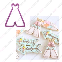 Paku Malzeme - 3D-plastic cutter Teepee Tent; 9,5*7,5 cm