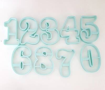 3D-plastic cutter CHUNKY NUMBERS; 9 cm
