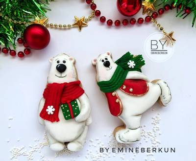 Plastik kalıp Cute Polar Bear; 10,5*5,4 cm