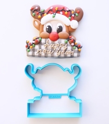 Paku Malzeme - 3D-plastic cutter DEER PLAQUE; 8,3*9,0 cm