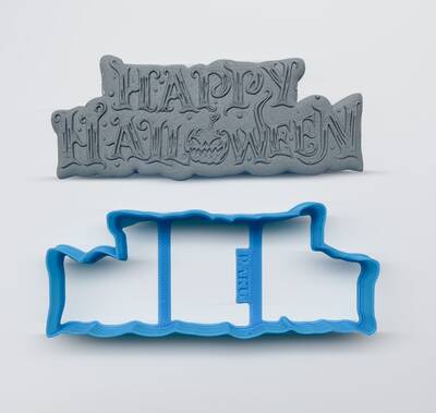 3D-plastic cutter HALLOWEEN LETTERING; 11,4*4,65 cm