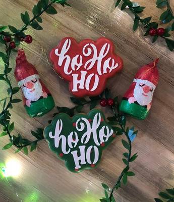 Plastik kalıp Ho Ho Ho; 9*7,8 cm