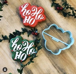 Plastik kalıp Ho Ho Ho; 9*7,8 cm - Thumbnail