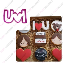 Paku Malzeme - 3D-plastic cutter I Heart You; 8,9*5,3 cm