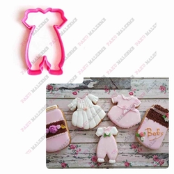 Paku Malzeme - 3D-plastic cutter Babygirl Onesie; 8,5*5,8 cm