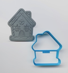 Paku Malzeme - 3D-Plastic cutter Gingerbread House; 9,0*7,8 cm