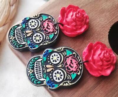 Plastik kalıp SKULL Kurukafa; 3,7*2,6 cm