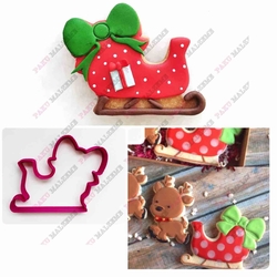 Paku Malzeme - 3D-plastic cutter Santa's Sleigh; 10*7,9 cm