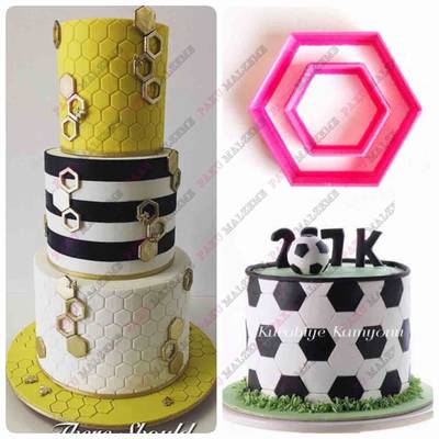 3D-plastic cutter Hexagon set; 3-5 cm