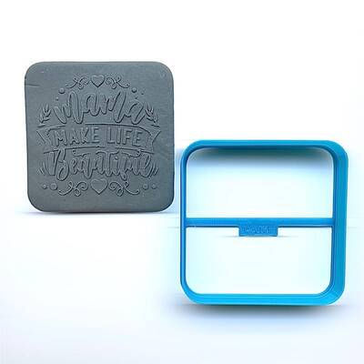 3D-plastic cutter ROUNDED PLAQUE; 8,0*8,0 cm