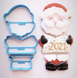 Paku Malzeme - 3D-plastic cutter SANTA 3 PIECE; 15,5*9,3 cm