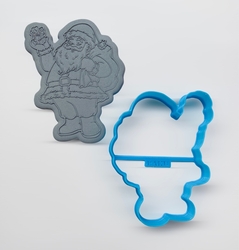 Paku Malzeme - 3D-Plastic cutter Santa Claus; 9,8*7,32 cm