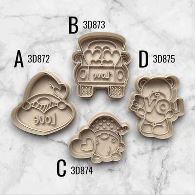 Paku Malzeme - Plastik kalıp SEVGİLİLER GÜNÜ TEMASI-12