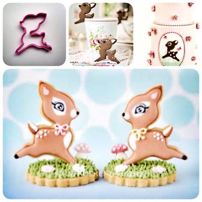 Plastik Kalıp Sevimli Bambi; 8*7,5 cm