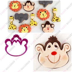 Paku Malzeme - 3D-plastic cutter Cute Monkey; 8*7,7 cm