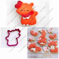 Paku Malzeme - 3D-plastic cutter Cute Fox; 8,5*7,7 cm