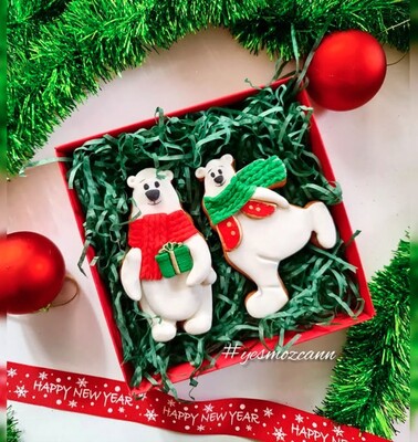 Paku Malzeme - Plastik kalıp Skating Polar Bear; 10*8,1 cm (1)