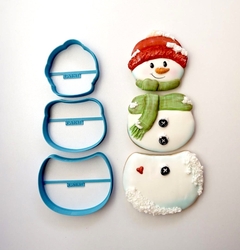 Paku Malzeme - 3D-plastic cutter SNOWMAN 3 PIECE; 18,8*8,2 cm