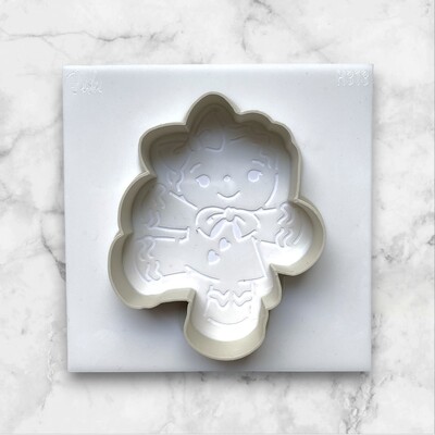 Paku Malzeme - Plastik kalıp Stencil seti PYO Gingerbread Girl; 7 cm