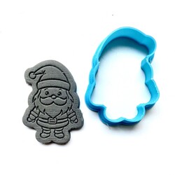 Paku Malzeme - 3D-plastic cutter CUTE SANTA; 5cm