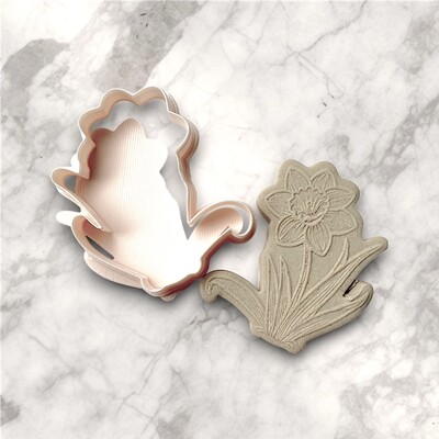 Paku Malzeme - Plastik kesici kalıp DAFFODIL-1; 59x48 mm