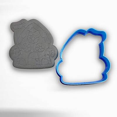 3D-plastic cutter GINGERBREAD HOUSE; 7 cm