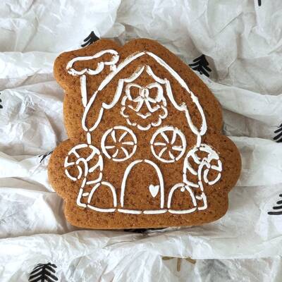 3D-plastic cutter GINGERBREAD HOUSE; 7 cm