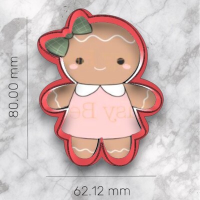 Paku Malzeme - Plastik kesici kalıp GINGERBREAD WOMAN