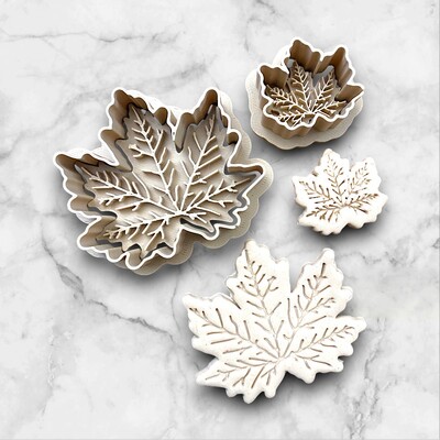 Paku Malzeme - Plastik kesici kalıp ve baskı seti MAPLE LEAF