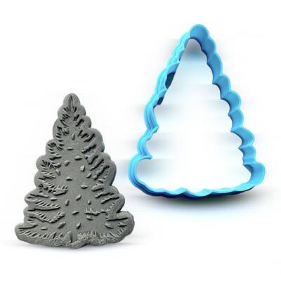 3D-plastic cutter PINE TREE-1; 70*54 mm