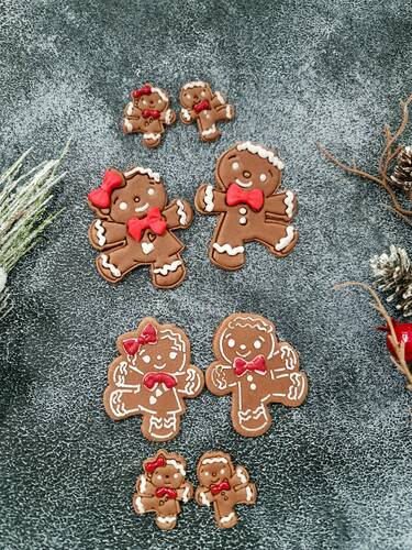 Plastik kesici kalıp ve baskı seti GINGERBREAD BOY