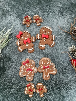 Plastik kesici kalıp ve baskı seti CHRISTMAS BUDDIES SET; 4 cm - Thumbnail