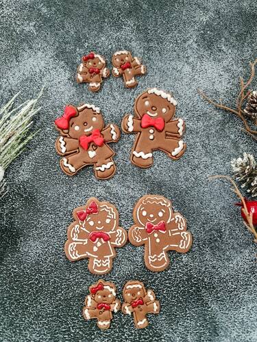 Plastik kesici kalıp ve baskı seti GINGERBREAD GIRL