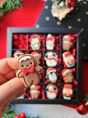 Plastik kesici kalıp ve baskı seti GINGERBREAD MAN