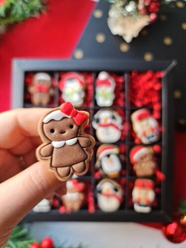 Plastik kesici kalıp ve baskı seti GINGERBREAD WOMAN