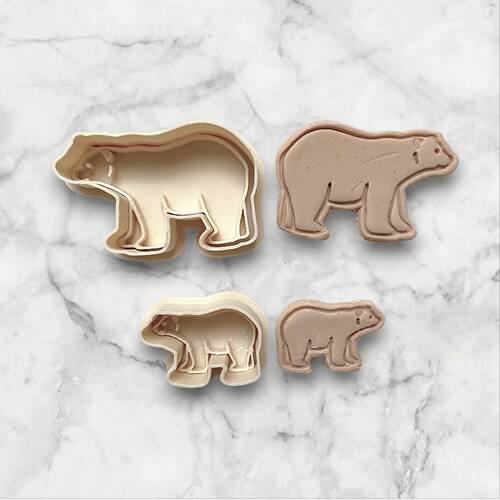 Plastik kesici kalıp ve baskı seti POLAR BEAR