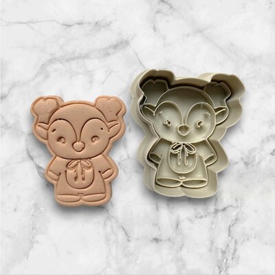 Paku Malzeme - Plastik kesici kalıp ve baskı seti REINDEER